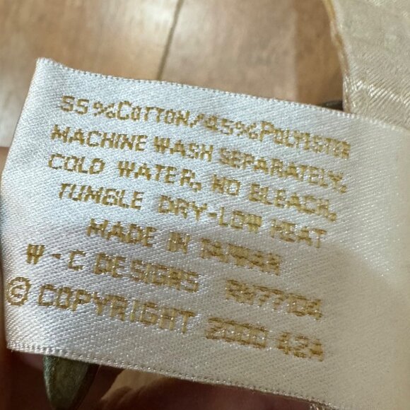 Waterford Gold On Gold Striped Placemats Set Of 4 Cotton/Polyester - Picture 5 of 6